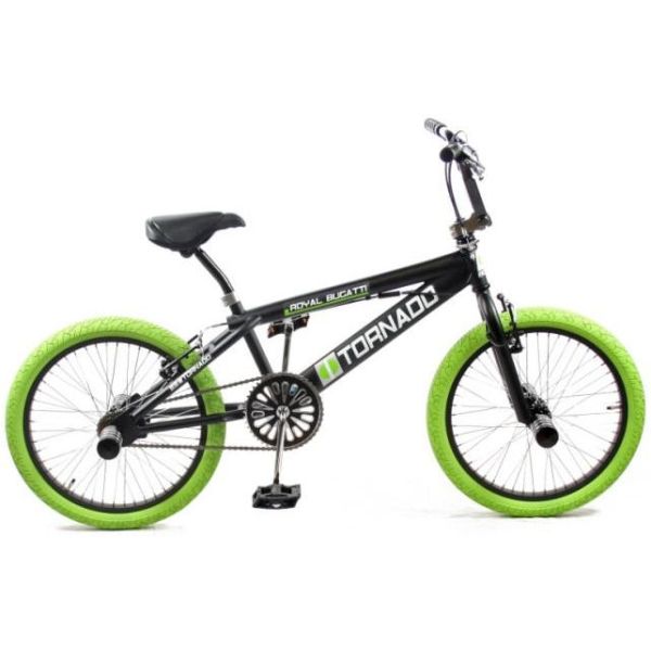 Royal Freestyle 20 Royal Bugatti Mat noir avec des pneus verts