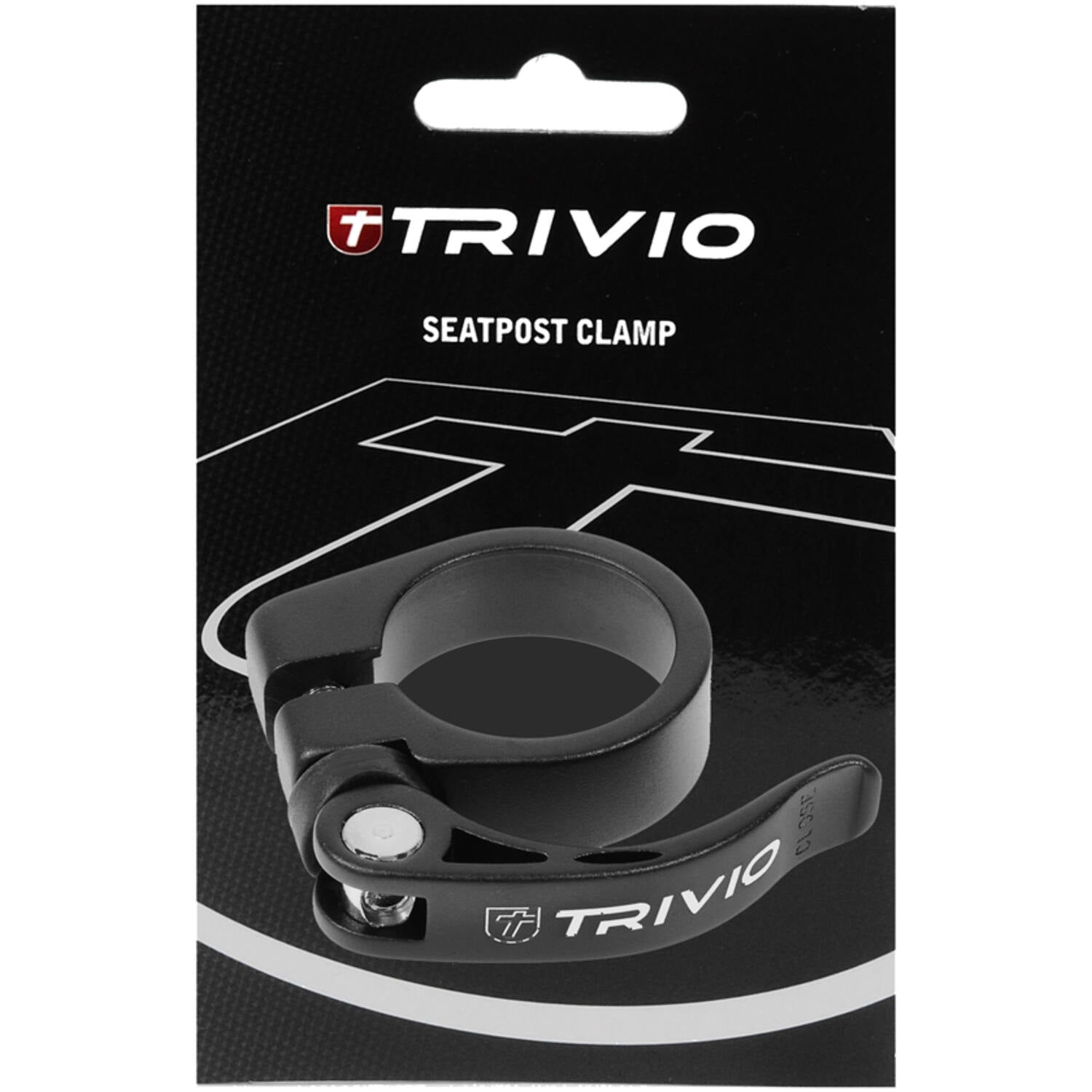 Trivio - collier de tige de selle aluminium noir 31,8mm à dégagement rapide
