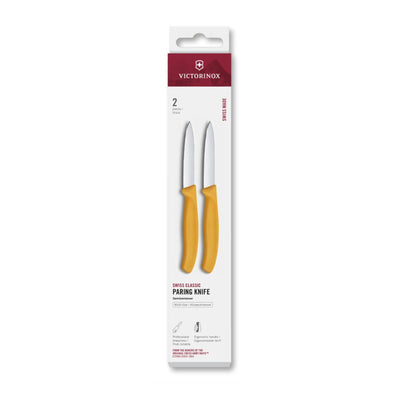 Couteau à éplucher Victorinox 2pcs jaune pointu 8cm