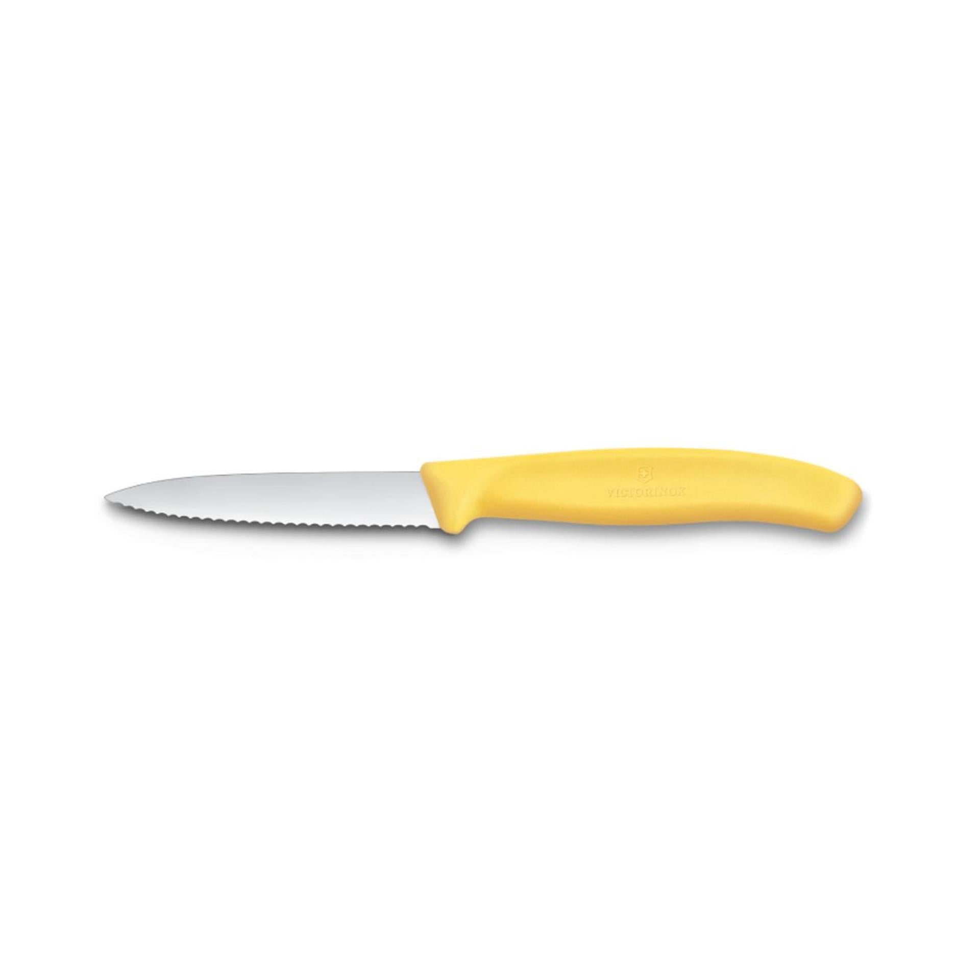 Couteau à éplucher Victorinox jaune dentelé 8cm