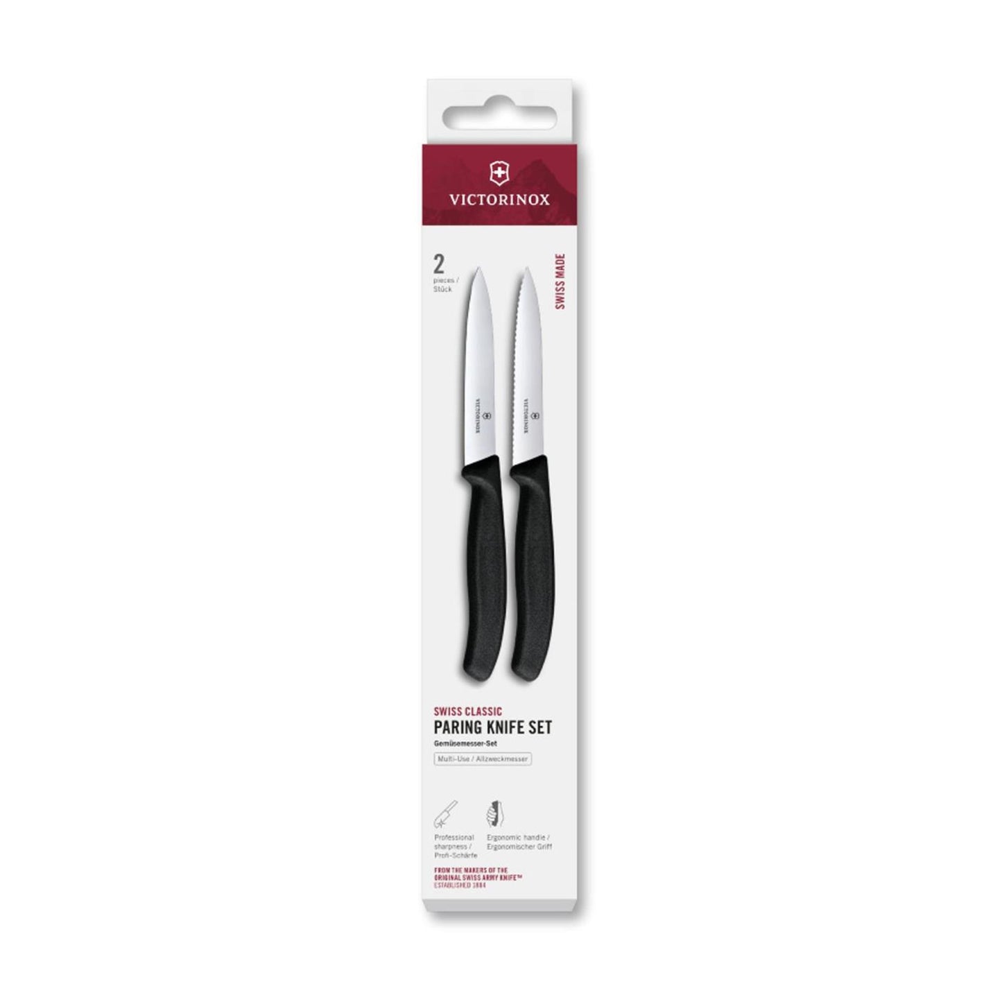 Victorinox couteau à éplucher 2 pièces noir 10cm