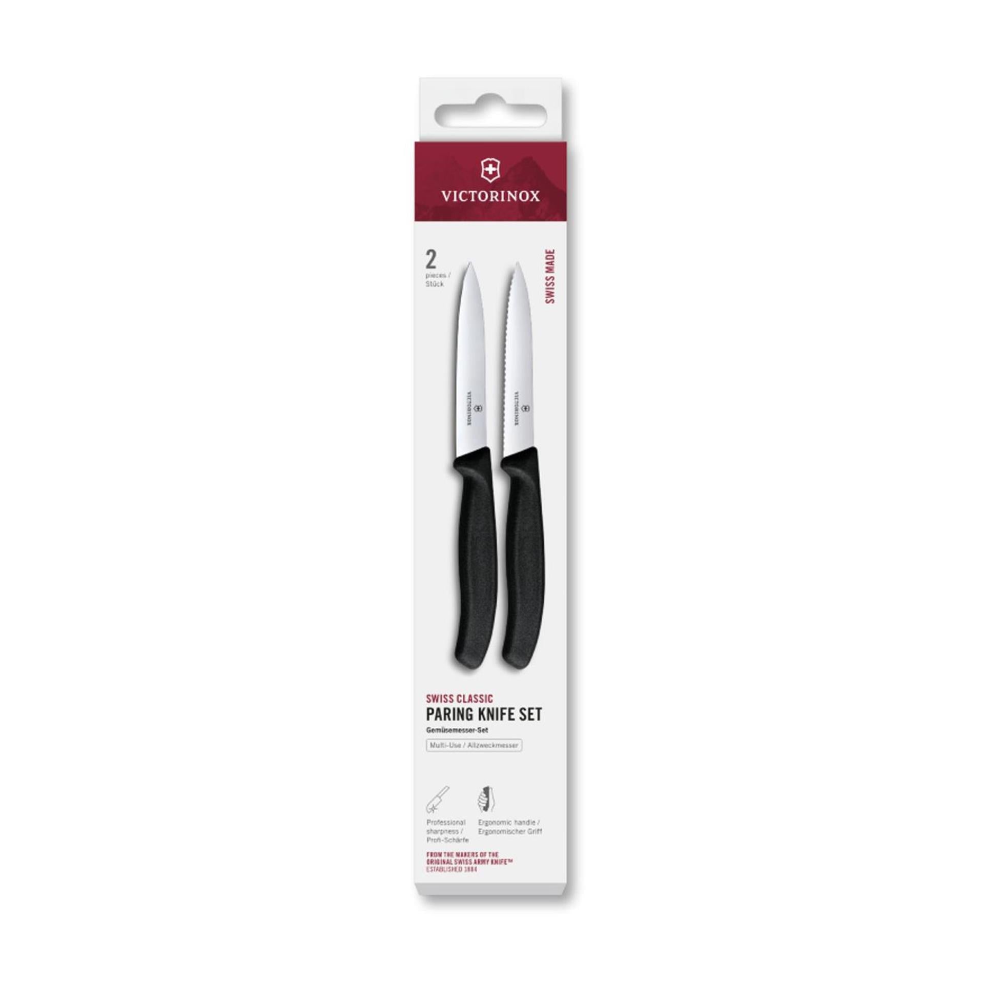Victorinox couteau à éplucher 2 pièces noir 10cm