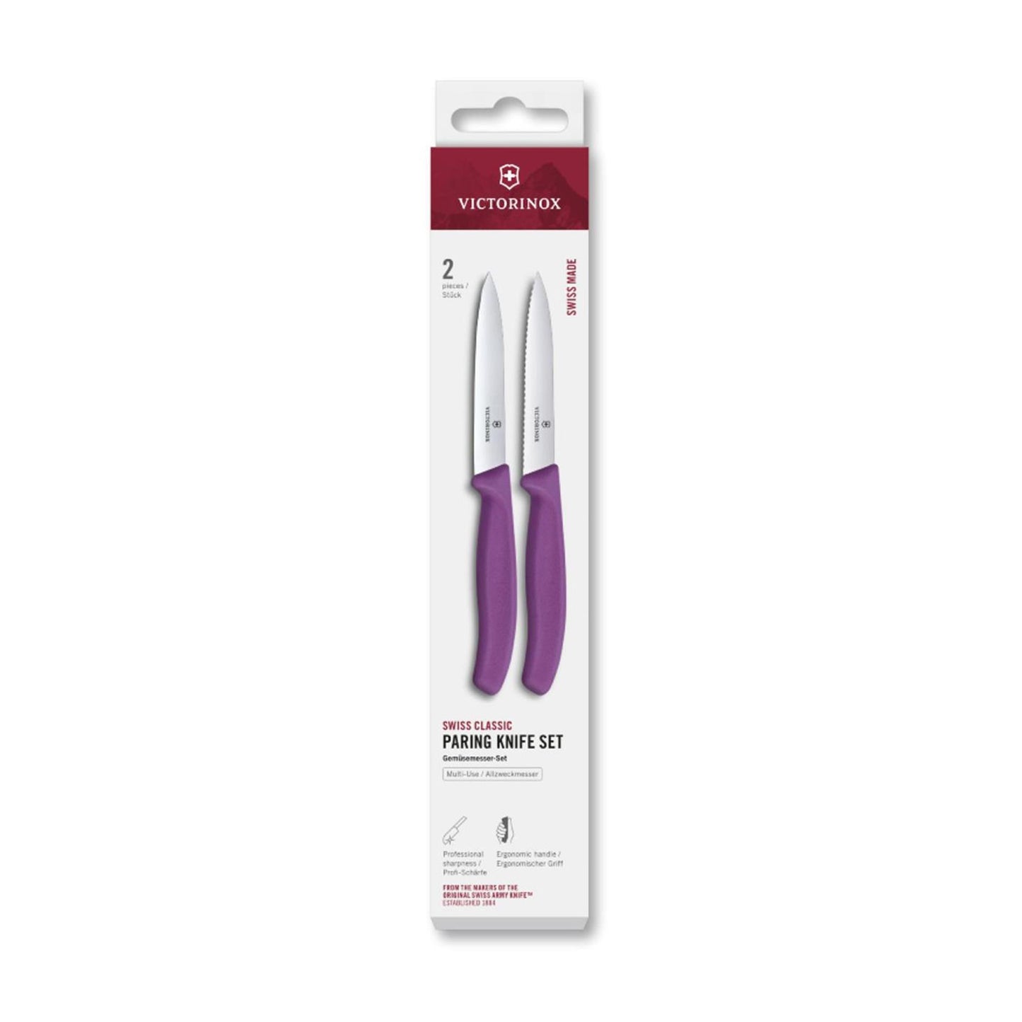 Victorinox couteau à éplucher 2 pièces violet 10cm