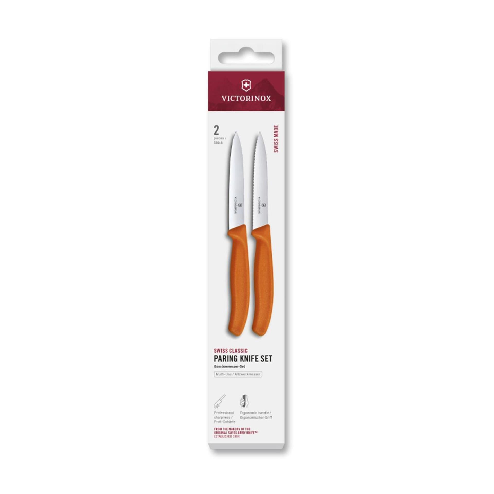Victorinox couteau à éplucher 2 pcs orange 10cm
