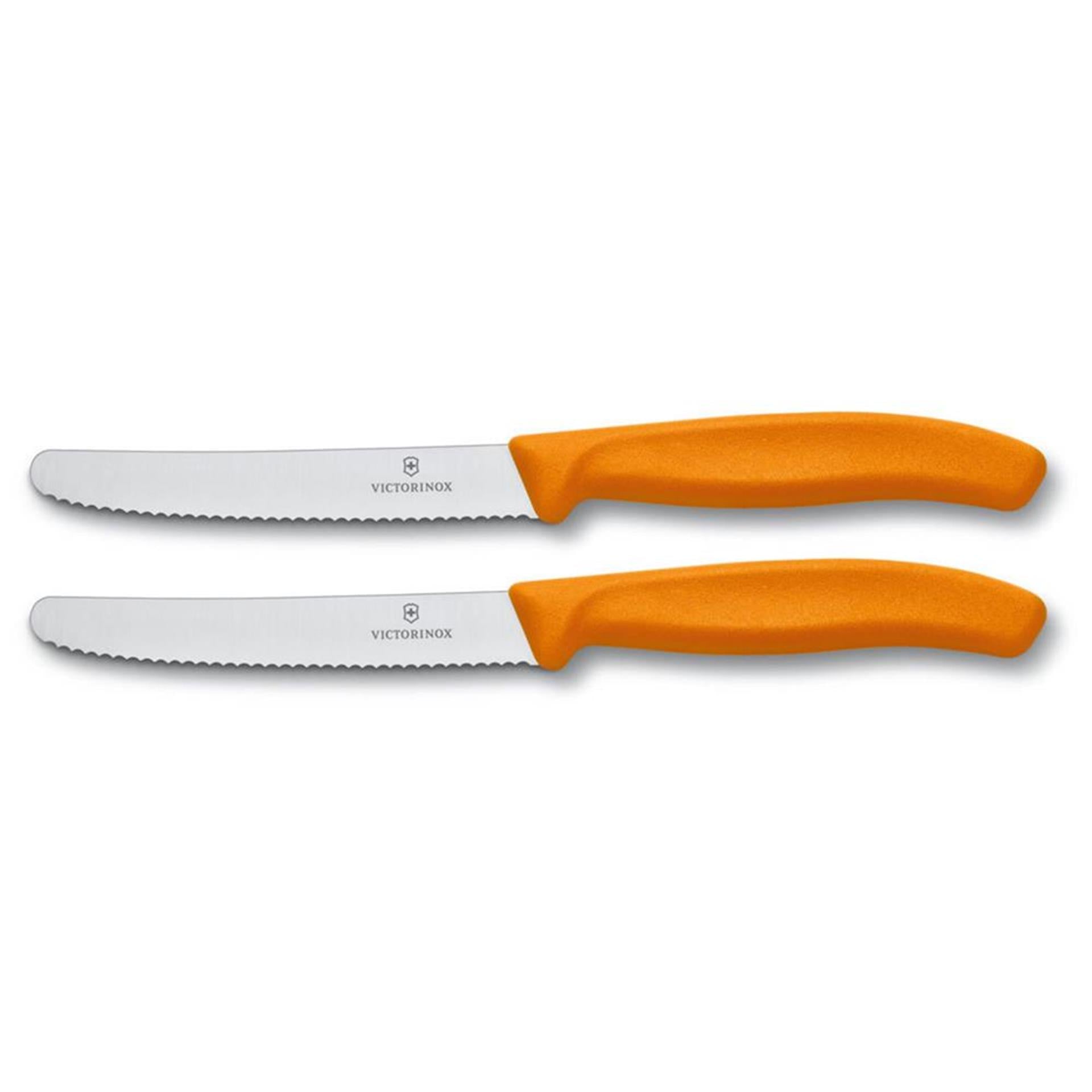 Couteau à tomates Victorinox dentelé 2 pcs orange
