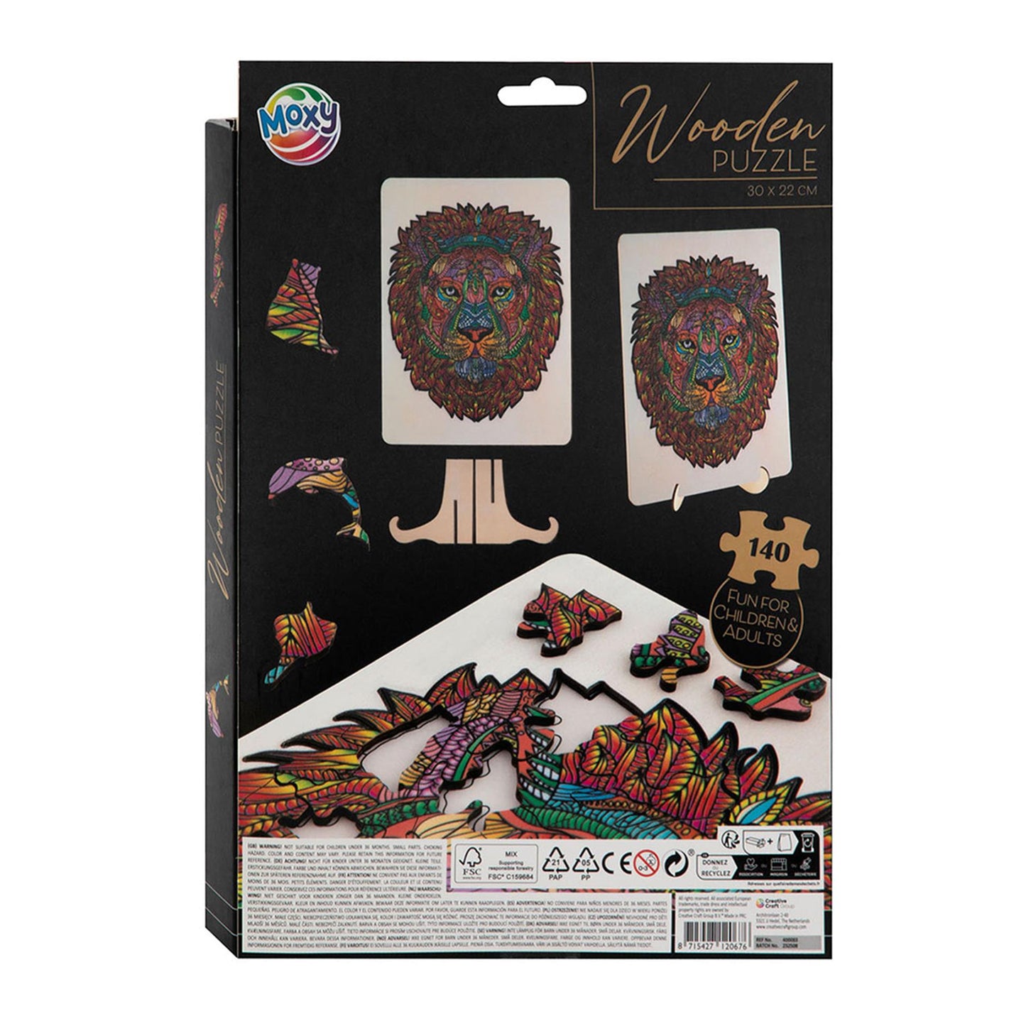 Creative Craft Group Wooden Jigsaw Puzzle Lion, 140e.