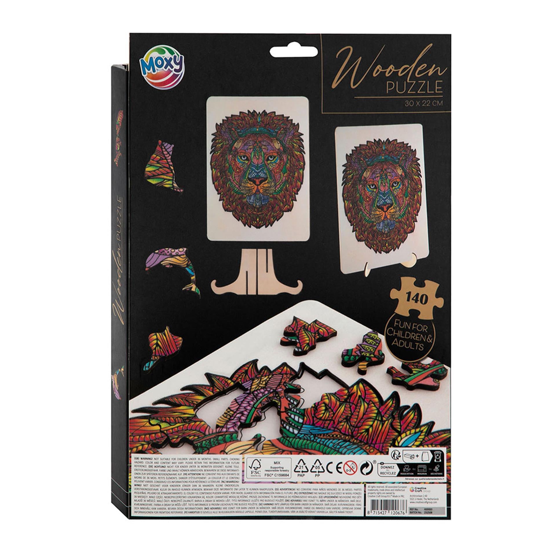 Creative Craft Group Wooden Jigsaw Puzzle Lion, 140e.
