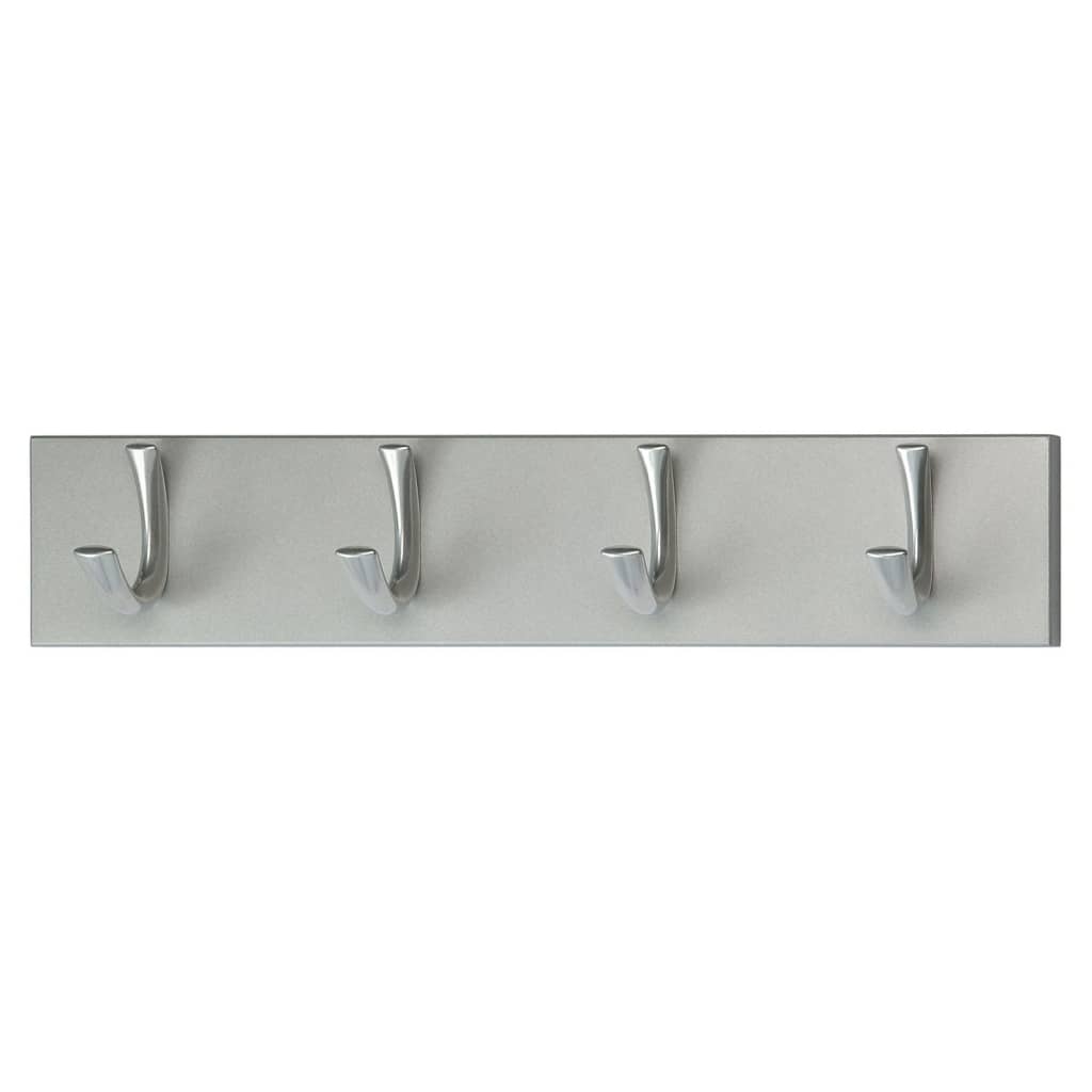 Rack en manteau en V-Part avec 4 crochets en argent coloré
