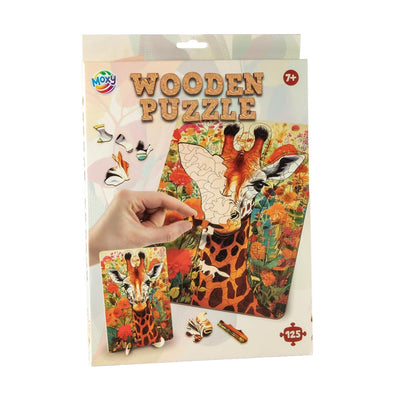 Moxy puzzle en bois girafe formes uniques