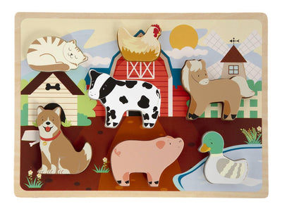 Groupe d'artisanat créatif ferme de puzzles 3D en bois - 7 pcs.