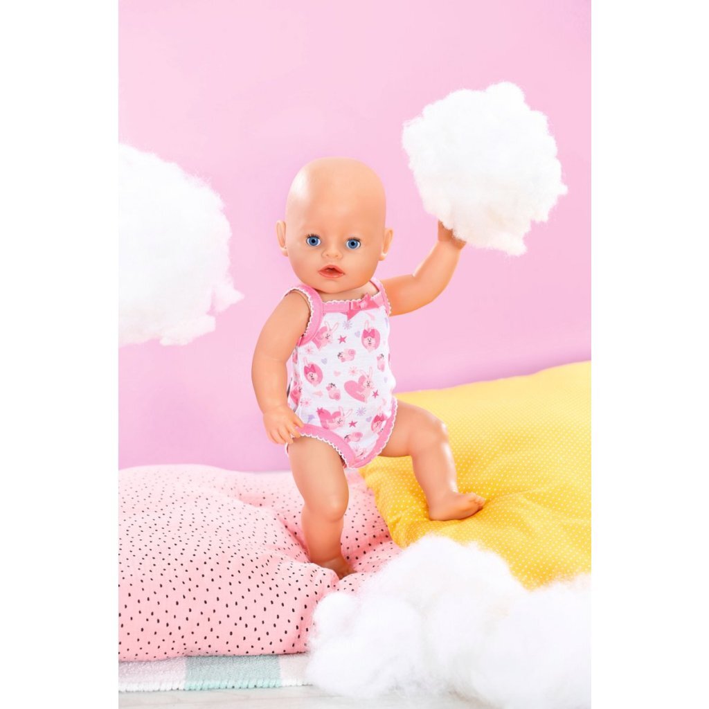 Bébé né bodper 43 cm blanc rose