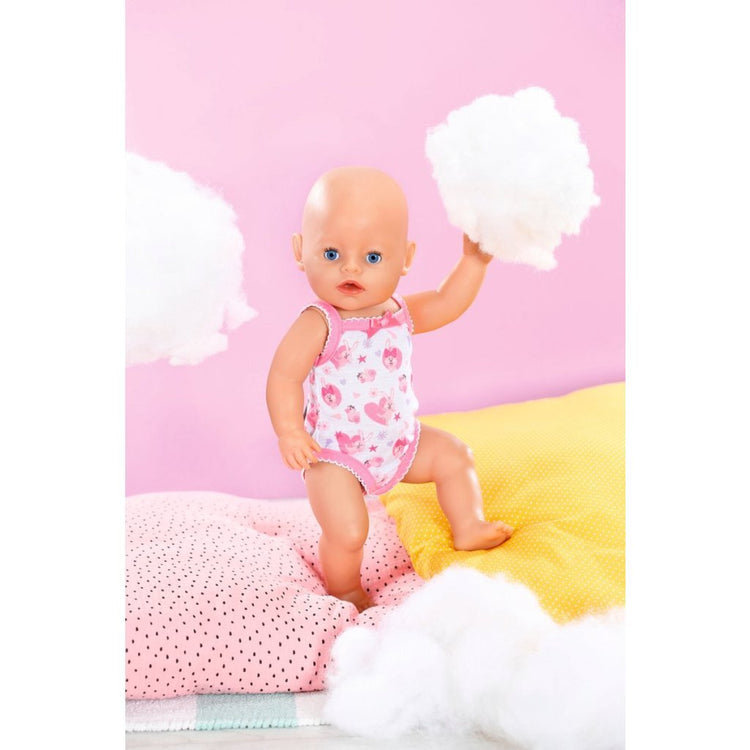 Bébé né bodper 43 cm blanc rose