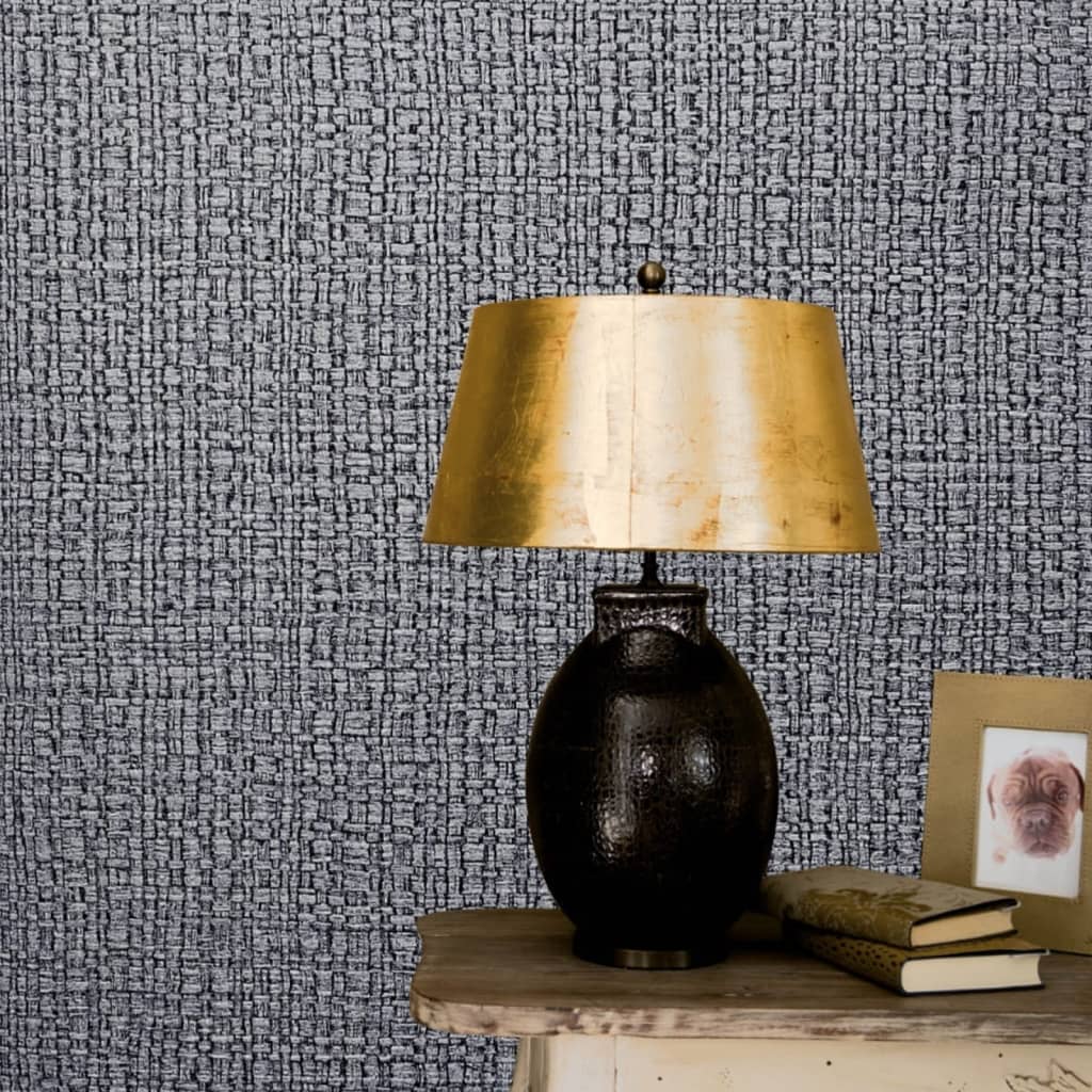 North Wall Noordwand Fond d'écran vintage de luxe de luxe tissu gris foncé