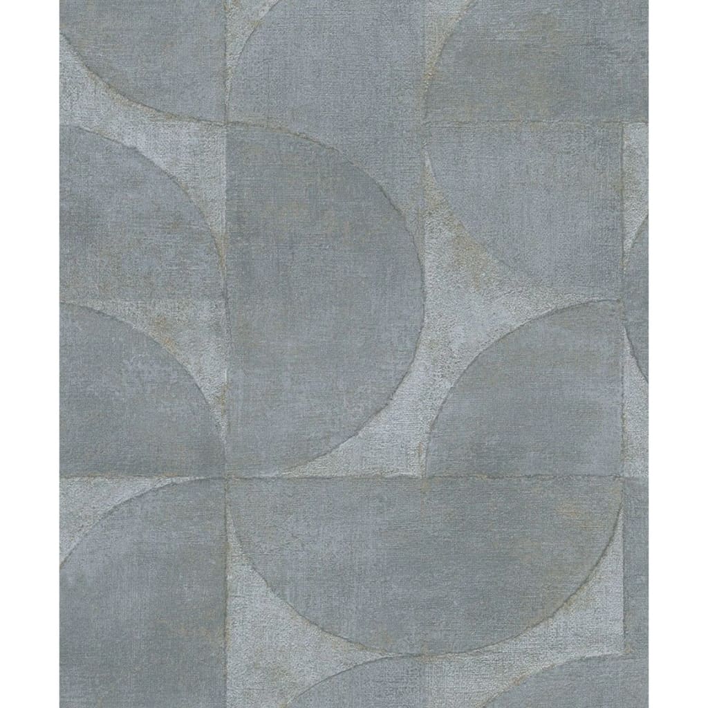 North Wall Notorwand Fond d'écran vintage de luxe graphique Circle métallique gris