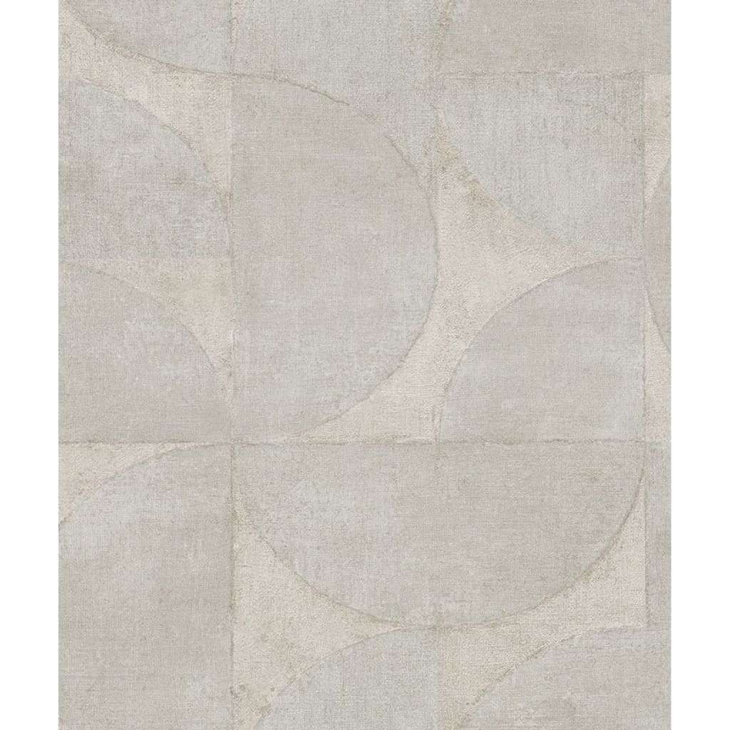 North Wall Notorwand Fond d'écran vintage de luxe cercle graphique gris et beige