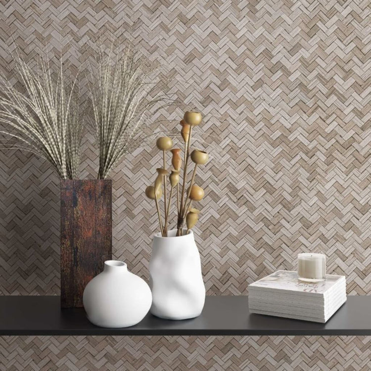 NOORDWAND NOORDWAND Fond d'écran Botanica Roardwork Brown and Beige