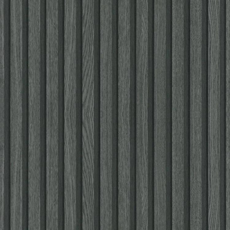 Mur nord Noordwand papier peint botanica Slats en bois noir et gris