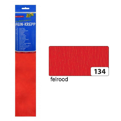 Folia Folia FO-822134 Papier en crêpe 50cmx2,5 m de retrait de 10 plis rouge