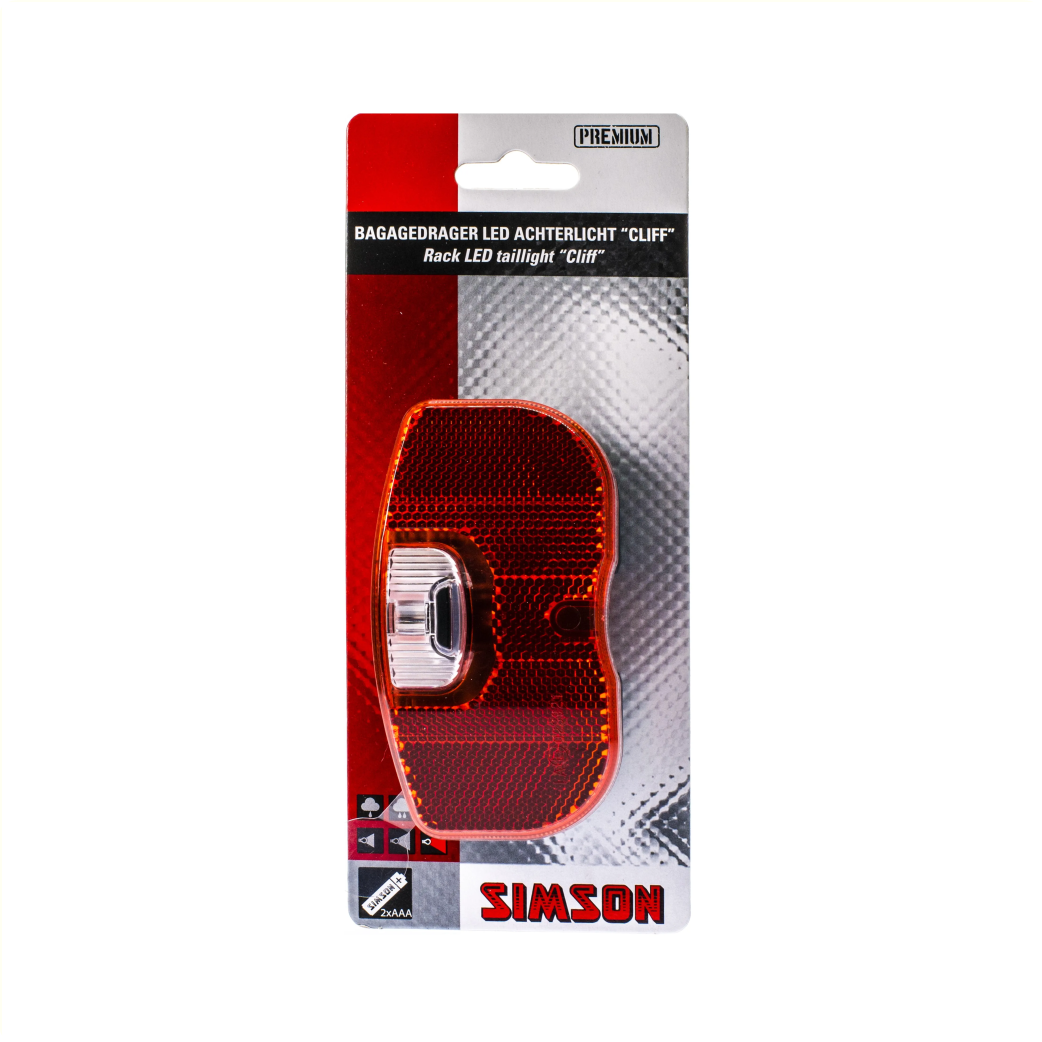 Simson battery carrier rear light cliff 1 led on or