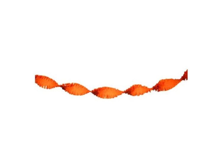Guirlande torsadée crêpe 5m orange