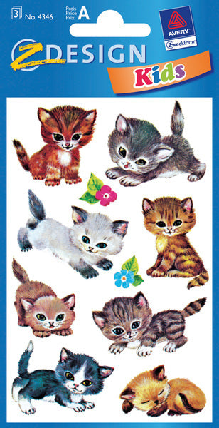 Avery Avery AV-4346 Paper Label Z-Design Package une feuille de chats