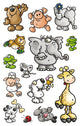Avery Avery AV-53193 Paper Label Z-Design Package a 3 feuilles d'animaux