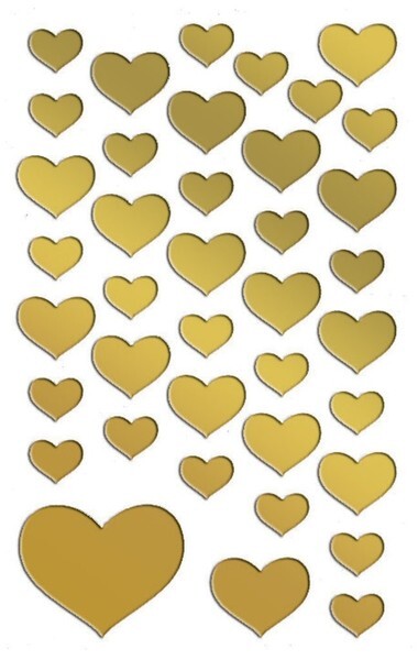 Avery Avery AV-53282 Étiquette de papier d'aluminium Package de conception Z a 2 feuille de coeurs d'or