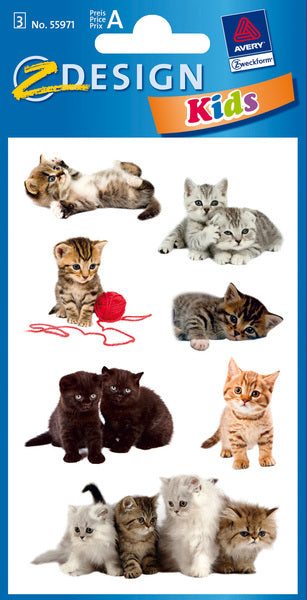 Avery Avery AV-55971 Étiquette de papier z-Design Package A 3 feuilles de chats Photo