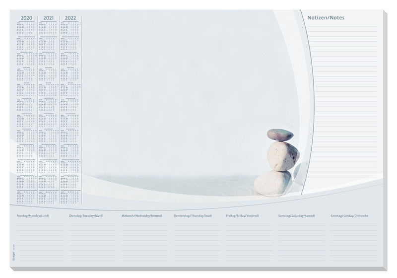 SIGEL SIGEL SI-HO370 ONDERGERS DE BUREAU 59.5X41CM 30 FEUILLE avec calendrier Harmonie