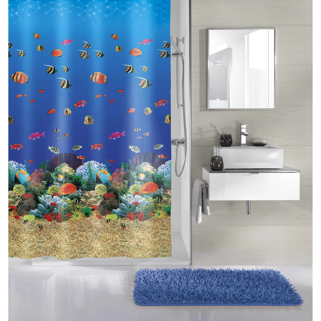 Little Wolke Little Wolke Shower Curtain Maldives 180x200 cm Multi-Colord