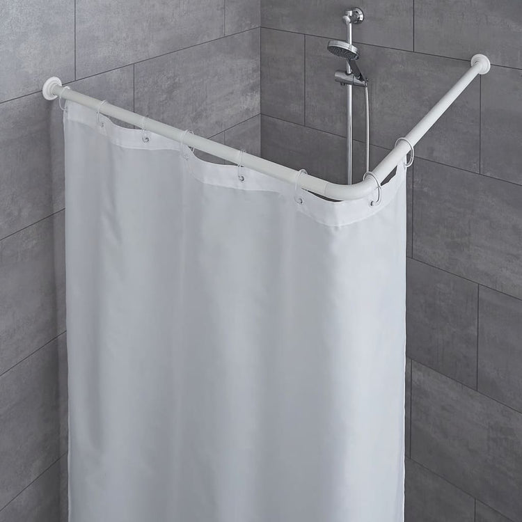 Little Wolke Kleine Wolke Shower Curtain Corner 90x90 cm blanc