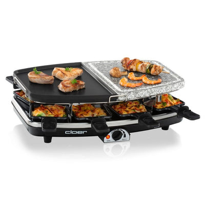 Cloer Cloer 6435 Raclettgrill avec pierre naturelle 1200W