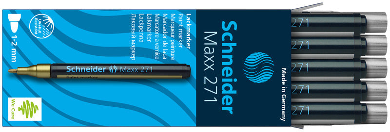 Schneider marqueur peinture maxx 271 1-2mm argent 10 pièces
