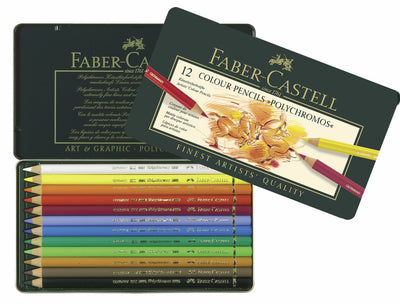 Faber Castell Faber Castell FC-110012 Polychromos coloré Polychromos 3,8 mm Épaisseur de noyau de 12 pièces