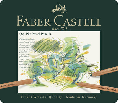 Faber Castell FC-112124 Crayon Pastel Faber-Castell Pitt Étui en métal de 24 pièces