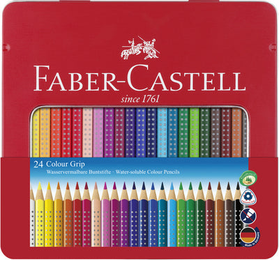 Faber Castell Faber Castell FC-111423 CURN COLORED Faber-Castell Grip Metal Penny A 24 pièces