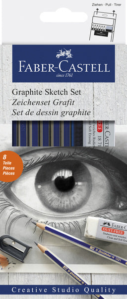 Faber Castell Faber Castell FC-114000 Grafiet Set Faber-Castell Goldfaber 8 pièces
