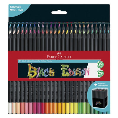 Faber Castell Faber Castell FC-116450 Black Edition colorée Crayons 50 pièces