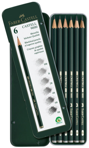 Faber Castell Faber Castell FC-119063 crayon 9000 bliktui a 6 pièces