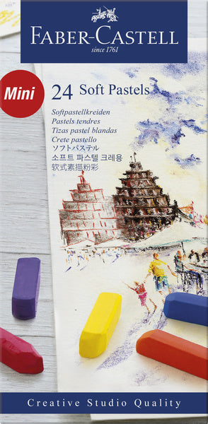 Faber Castell Faber Castell FC-128224 Pastelkrijt Half Longueur Case de 24 pièces