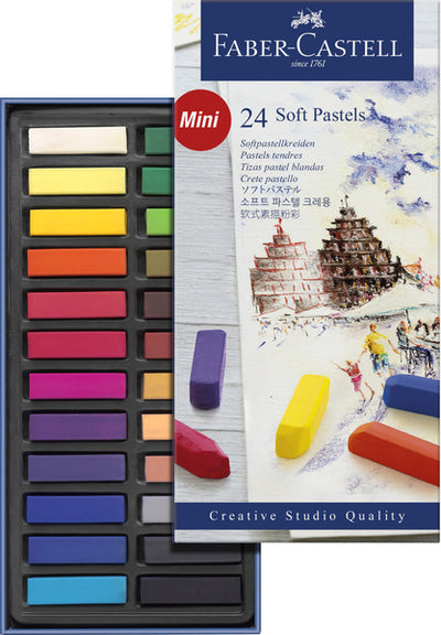 Faber Castell Faber Castell FC-128224 Pastelkrijt Half Longueur Case de 24 pièces