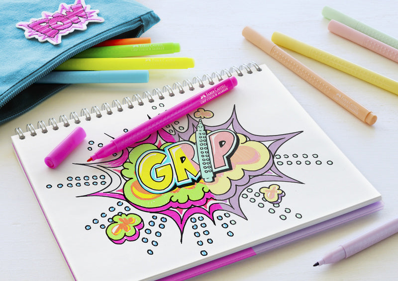 Faber castell fc-155312 grip feutres néon et pastel 10 pièces