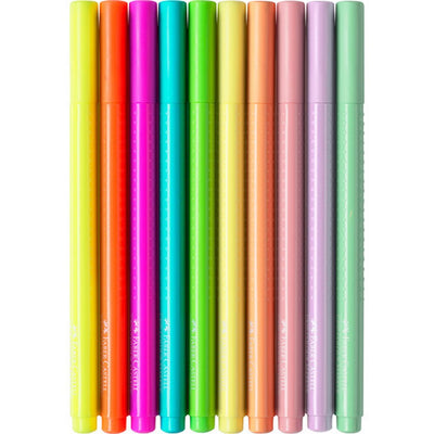 Faber castell fc-155312 grip feutres néon et pastel 10 pièces