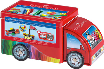 Faber Castell Faber Castell FC-155533 Connecteur en feutre 33 pièces avec 10 clips dans le camion