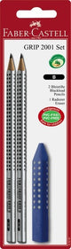 Faber Castell Faber Castell FC-185297 Crayon Grip 2001 2 pièces avec gomme