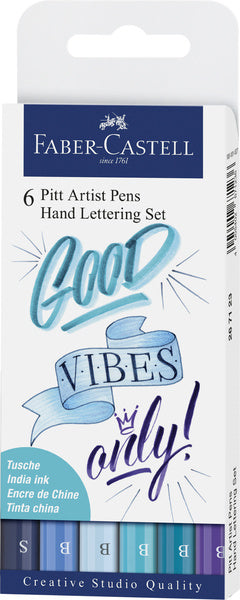 Faber Castell Faber Castell FC-267123 Marker de signe Faber-Castell Pitt Artist Pen Lyteracy Set 6X