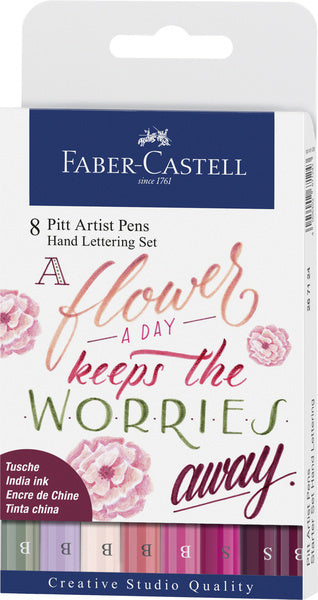 Faber Castell Faber Castell FC-267124 Marker de signe Faber-Castell Pitt Artist Pen Litherity Set 8X