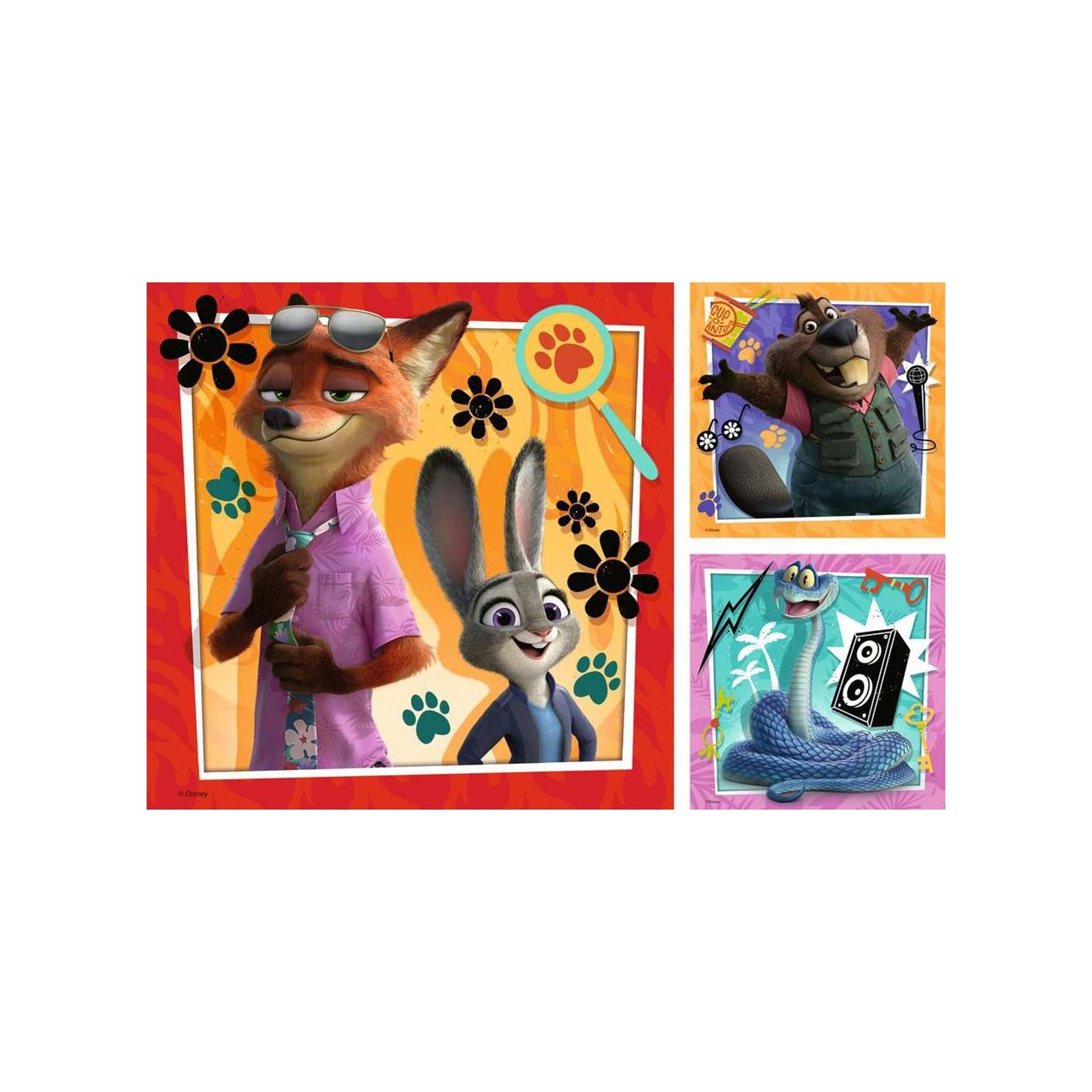Ravensburger puzzle zootopie 2 - 3x49pcs.