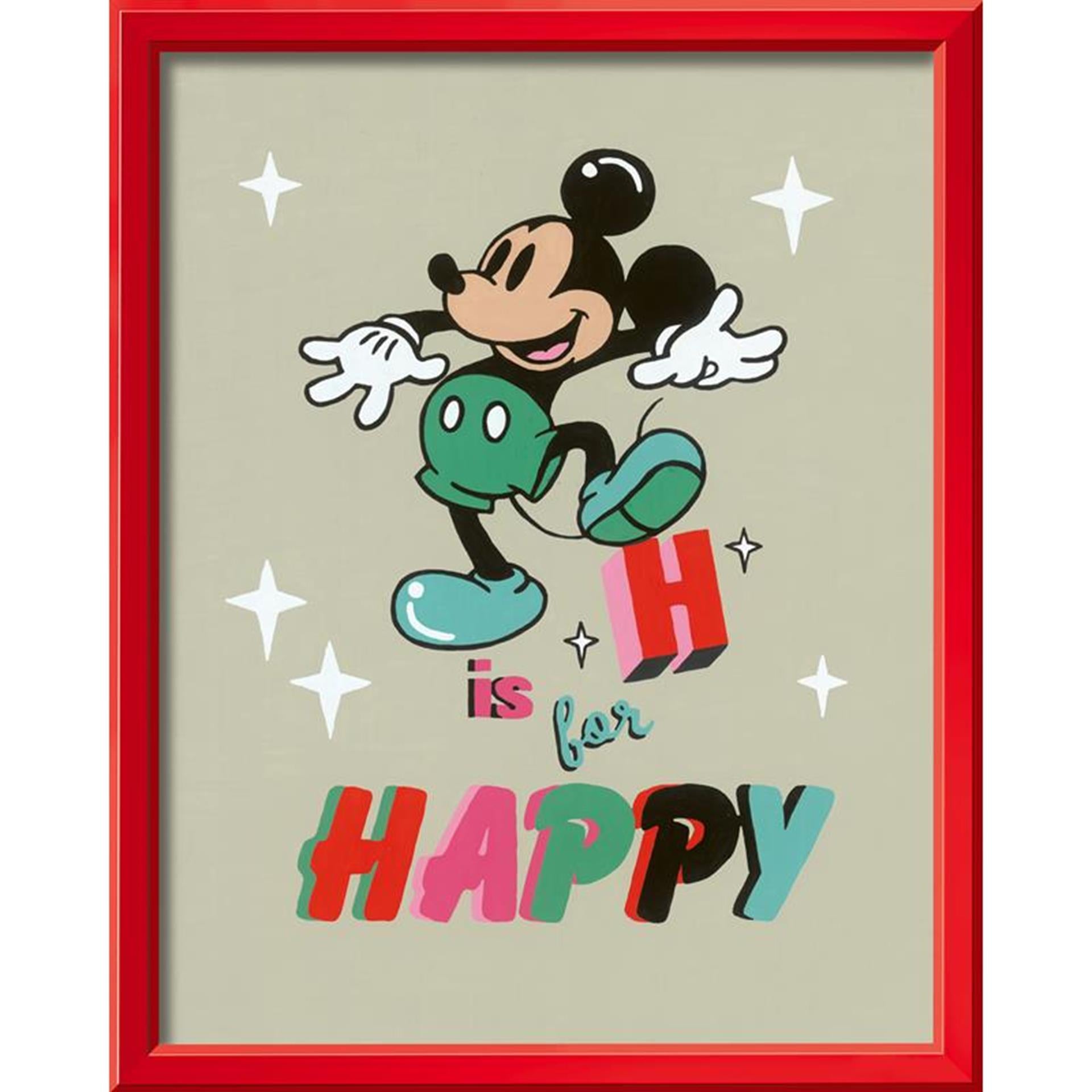 La peinture de Ravensburger Creart au numéro H est pour Happy Mickey Mouse