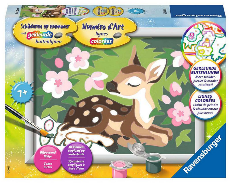 Ravensburger peinture par numéro petit cerf - paquet de loisirs